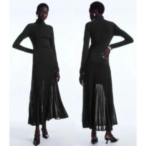 COS Dresses & Skirts - COS Black Maxi Turtleneck Dress